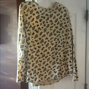 Leopard Print Long Sleeve Top